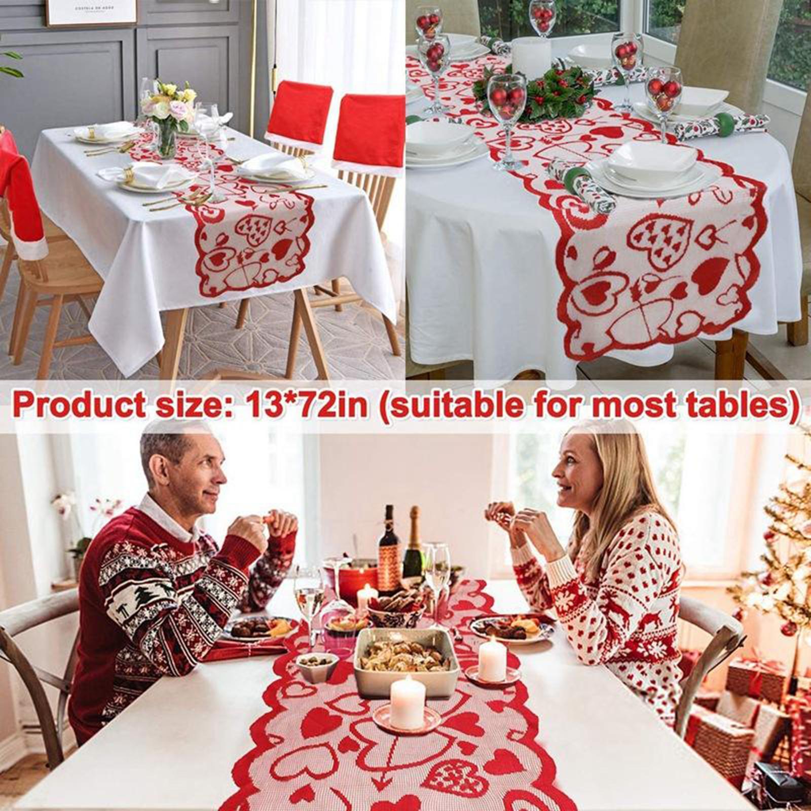 Love Table Runner Red  Decoration Table Placemat