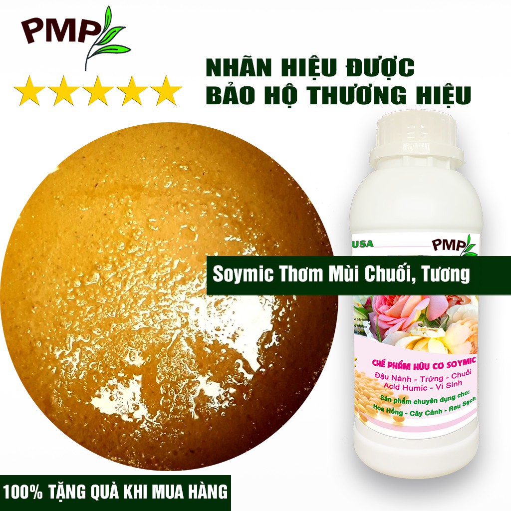 Combo Siêu Phân Bón SOYMIC &amp; Dịch Chuối Humic PMP Vi Sinh Chuyên Dùng Cho Hoa Hồng, Rau Sạch