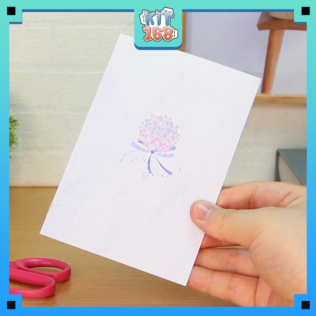 Mô hình giấy đồ vật đồ chơi Thiệp hoa Cẩm Tú Cầu