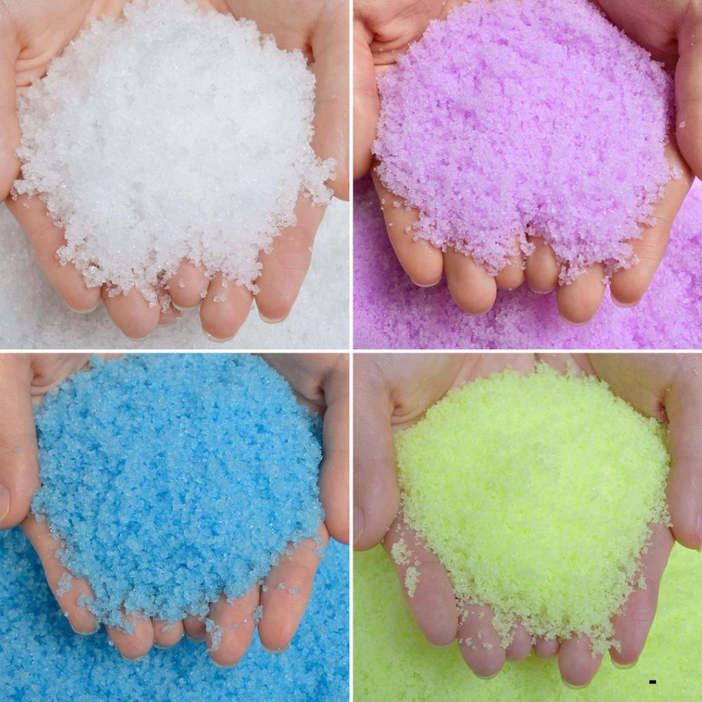 HỘP 100GR TUYẾT NHÂN TẠO MÀU siêu mịn làm cloud slime, siêu nhiều Hàng xịn