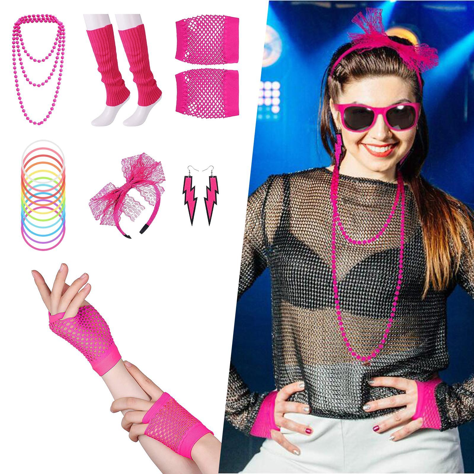 Costume Outfit Accessories Set Headband Beads Necklace Leg Warmers for Halloween