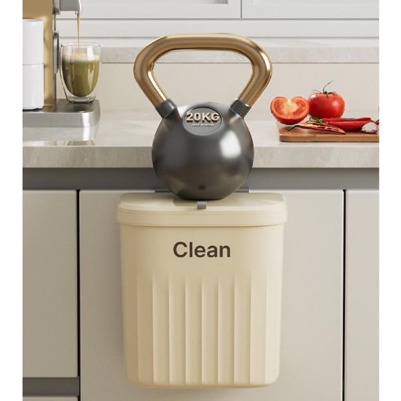 Thùng Rác Treo Tường Đa Năng Bền Chắc 12L Nắp Trượt Thùng Rác Treo Cánh Tủ Bếp Dán Trên Tường - HENRYSA