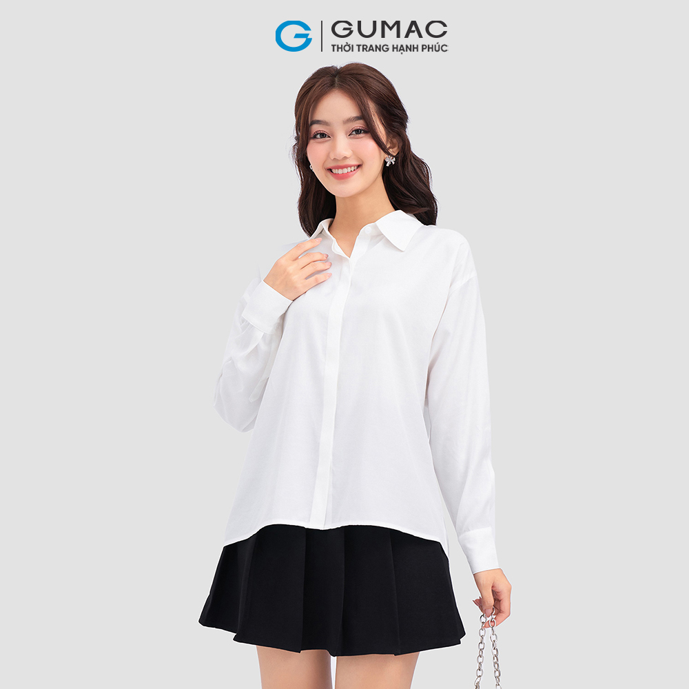 Áo sơ mi phom rộng GUMAC AC12007