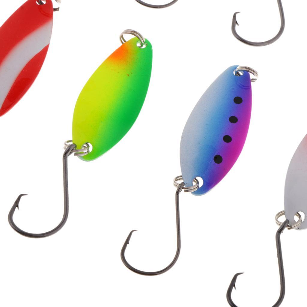 2x10pcs Spinners Spoons Fishing Lures Bass Trout Salmon Baits Jigging Casting