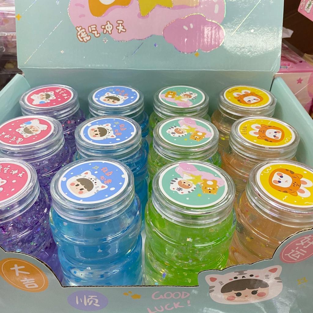 Slime charm sao giấy màu trong  9 màu cực đẹp Đồ chơi hũ slam chất nhờn ma quái squishy
