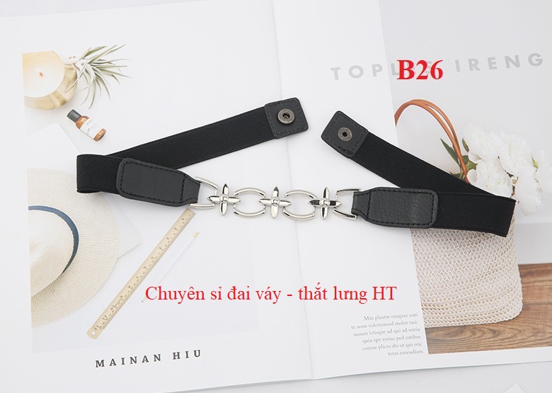 Đai váy thắt lưng nữ chun co giãn bản 2.5cm B26