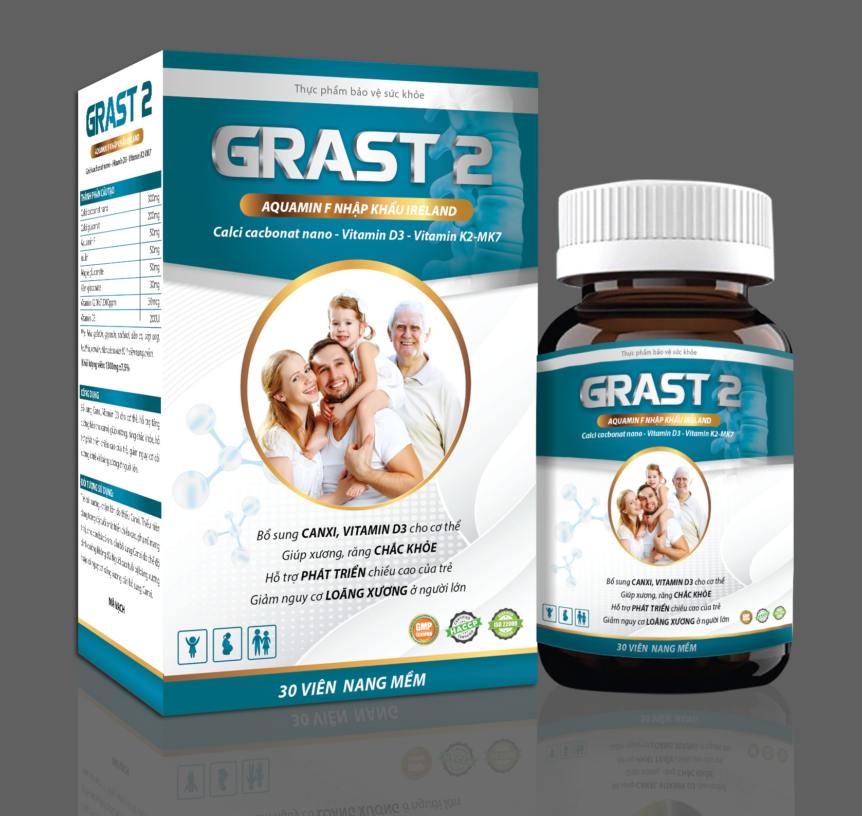 TPBVSK: GRAST 2 - Viên uống canxi hữu cơ