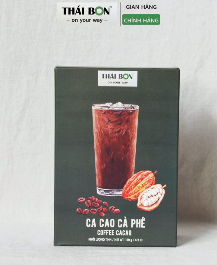 Cacao cà phê hộp 120g - Bột Cacao Thái Bon