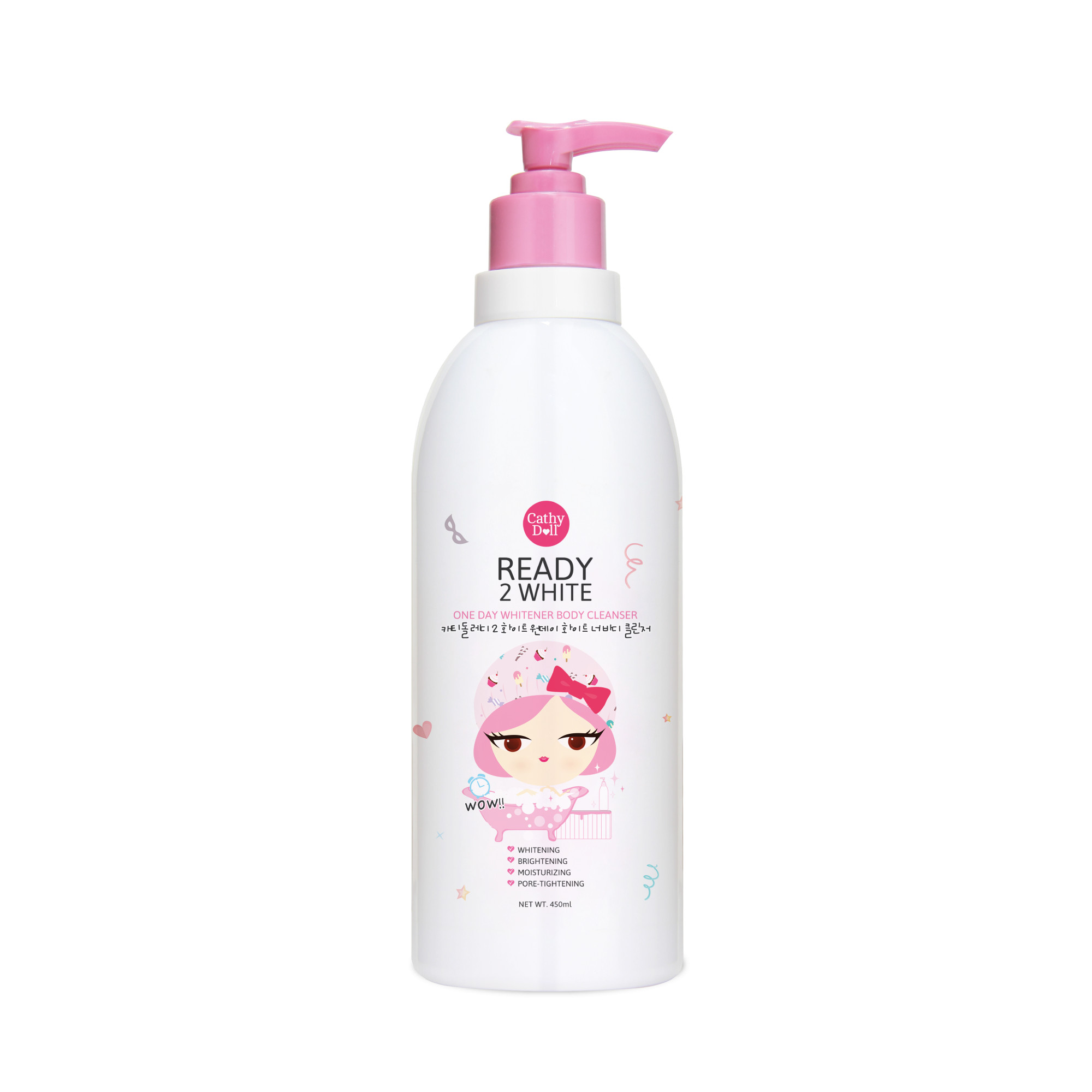 Bộ Sản Phẩm Sữa Rửa Mặt Tạo Bọt Trắng Da Cathy Doll Ready 2 White 2in1 Bubble Mouse Cleanser 120ml