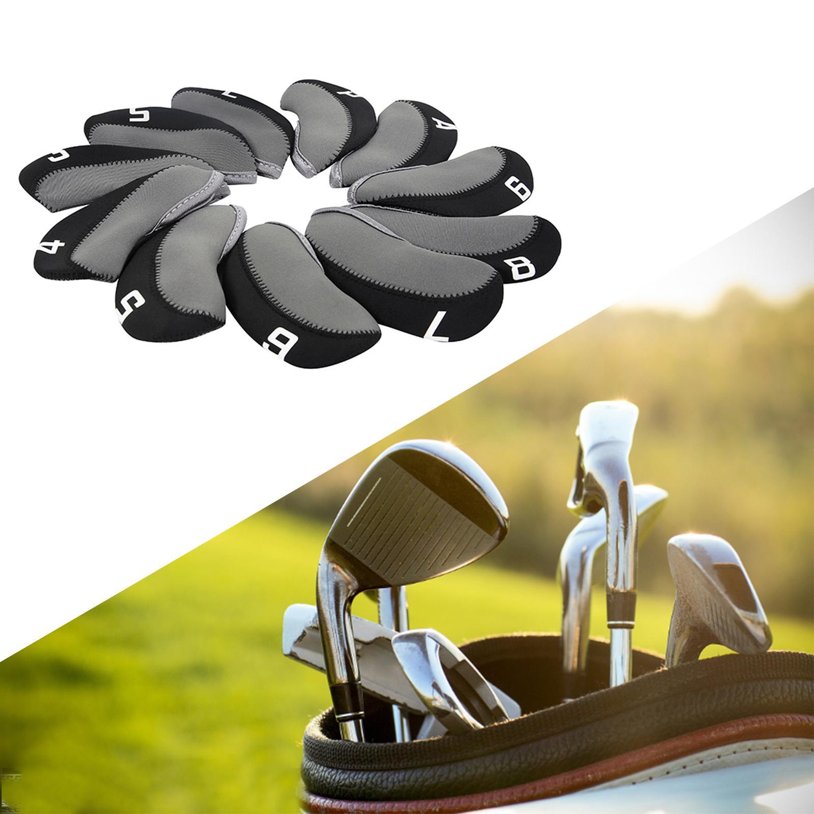 11Pieces Golf Iron Headcover Protector Guard, Golf Clubs Headcovers Numbered