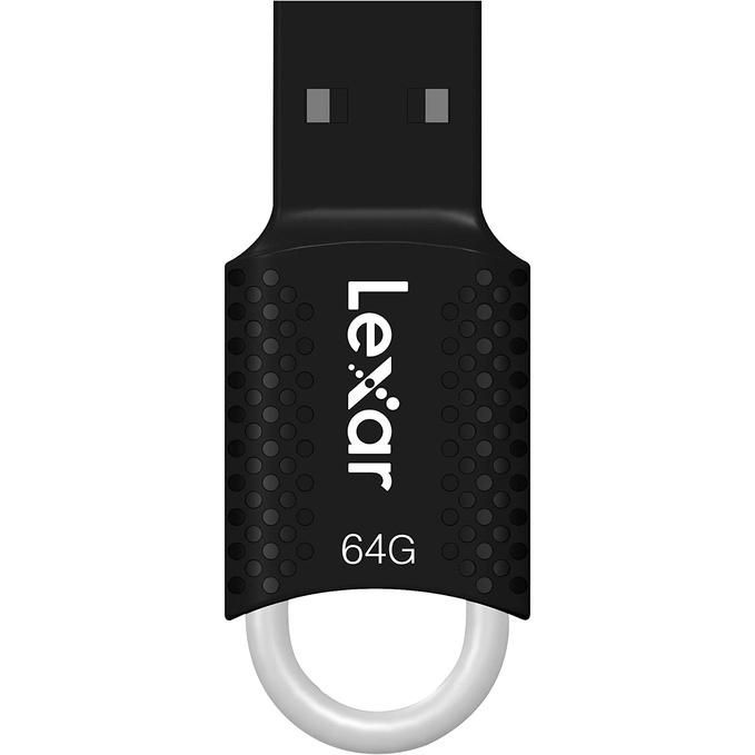 USB 2.0 Flash Drive Lexar JumpDrive V40 64GB/ 128GB, thiết kế nhỏ gọn màu đen - Hàng chính hãng