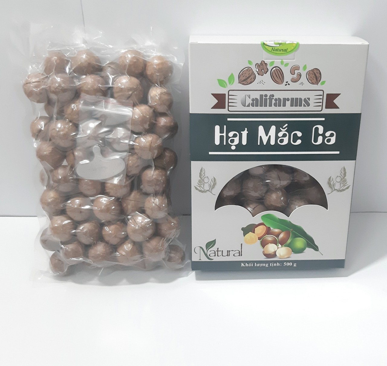 Hạt Mắc Ca Califarms 1KG (Gồm 2 hộp, Mỗi hộp 500g)