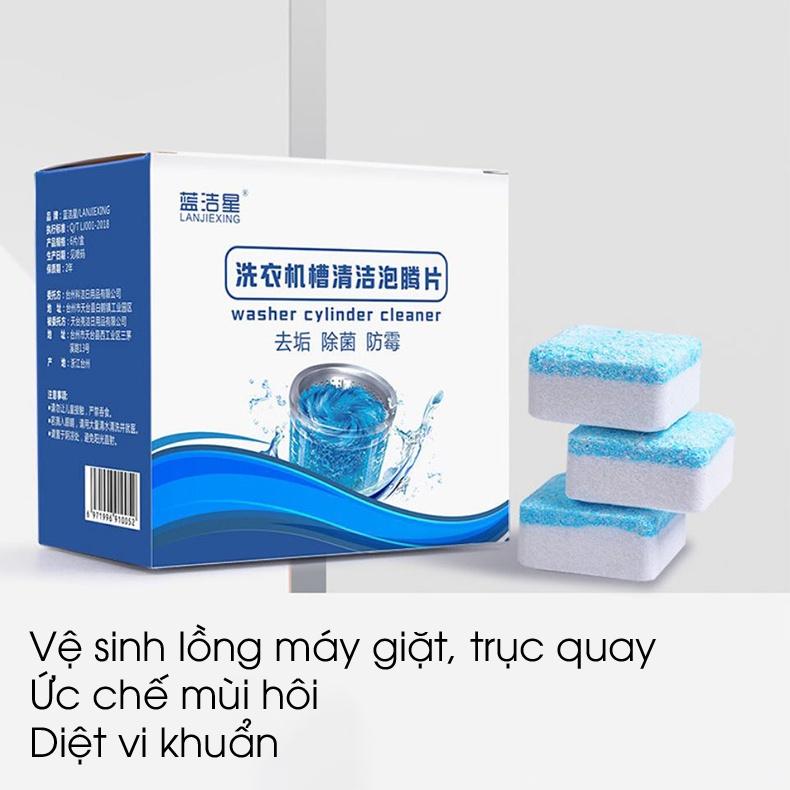 Viên tẩy vệ sinh lồng máy giặt diệt khuẩn 99% và tẩy sạch cặn