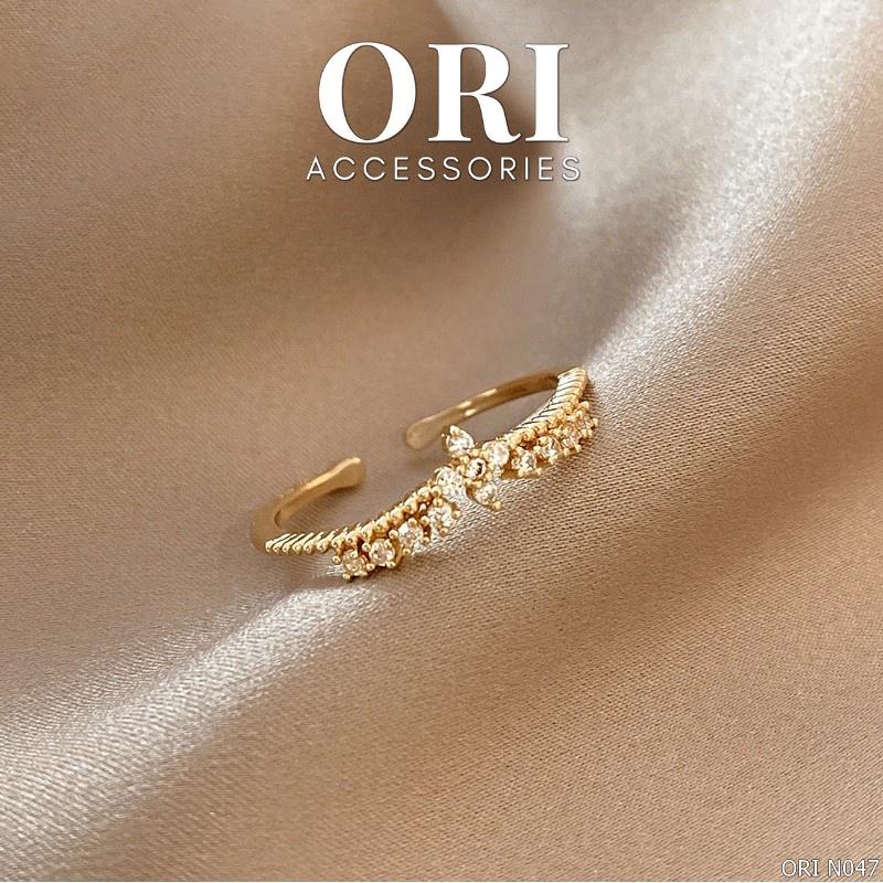 Nhẫn nữ Freesize cánh hoa Iris tinh tế thời trang ORI ACCESSORIES N047
