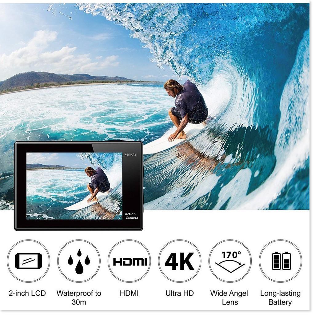 ( Xả kho sập sàn) camera hành trình 4k,Camera Hành Trình Eken H9R 4K Ultra HD Wifi - Hàng nhập khẩu  - bảo hành uy tín