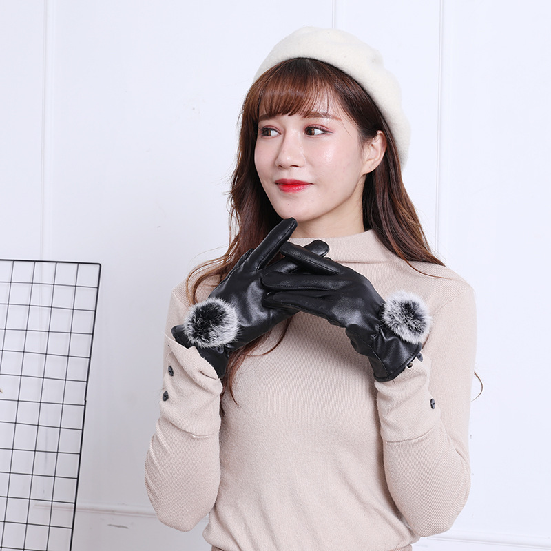 Găng tay da nữ bao tay da nữ cao cấp chống nước chống bong tróc giữ ấm mùa đông thiết kế hiện đại sang trọng