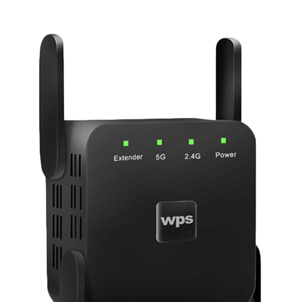 1200Mbps 2.4G 5G Wireless Wifi Repeater 4 Antenna Signal Booster US Plug