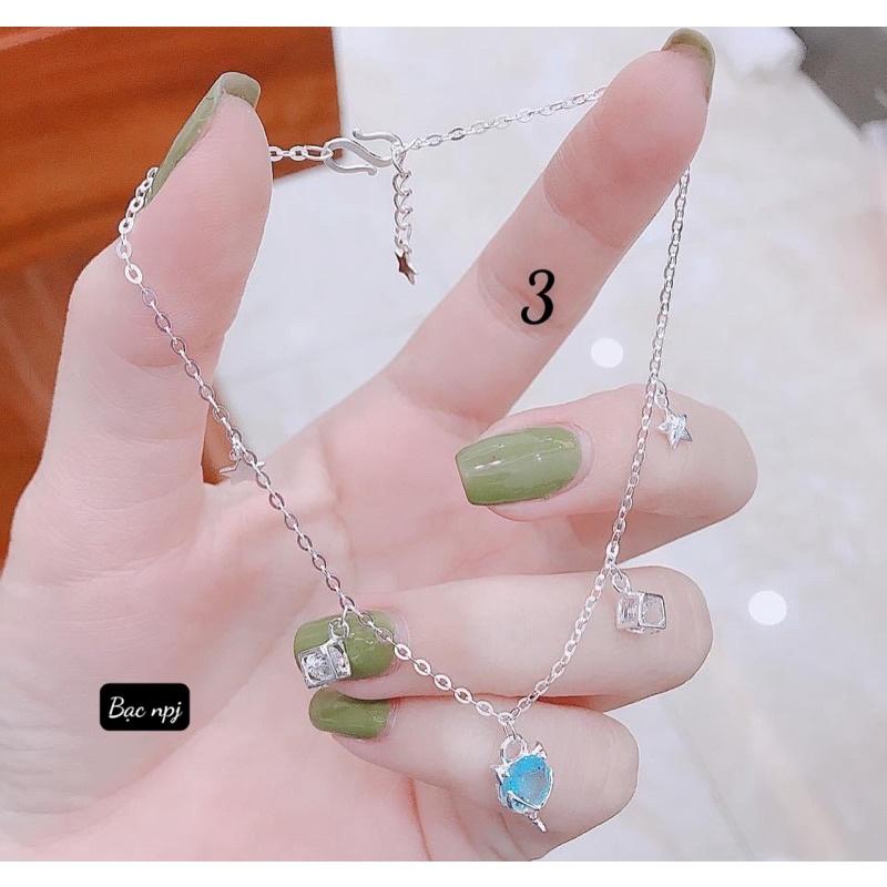 Lắc chân Bạc Ta , Các mẫu Lắc chân Npj️ SIÊU HOT ️cho nữ- Bạc Npj