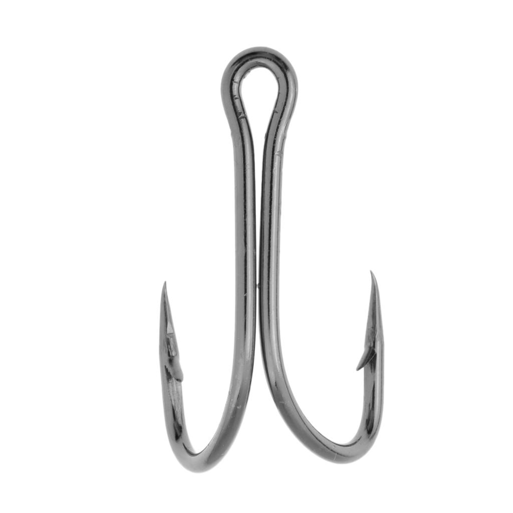10pcs High Carbon Steel Frog Toad   Hook Fishing Double Hook 28#