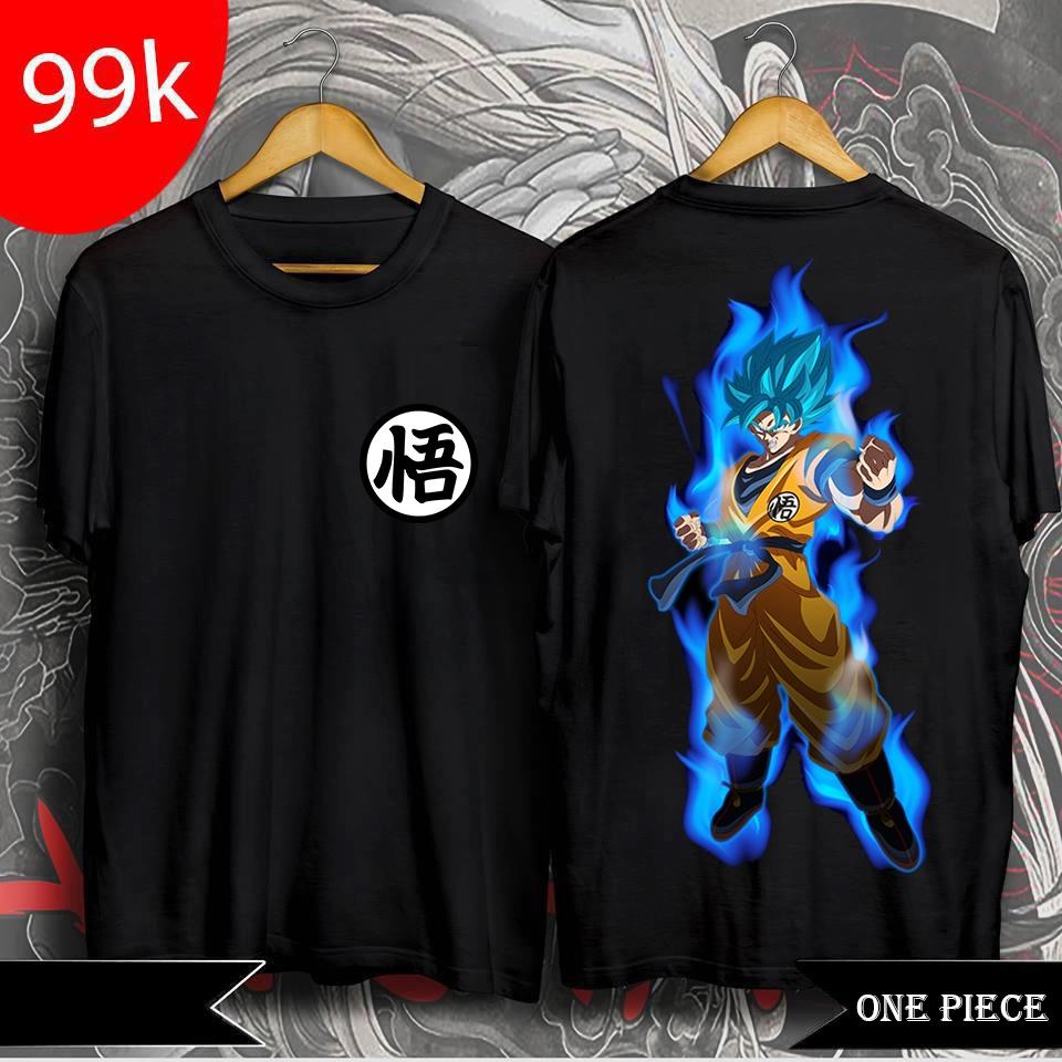 Áo Thun In Hình GoKu Super Saiyan &quot;7 Viên Ngọc Rồng&quot; Dragon Ball Mẫu Đen Cực Chất độc đẹp giá rẻ