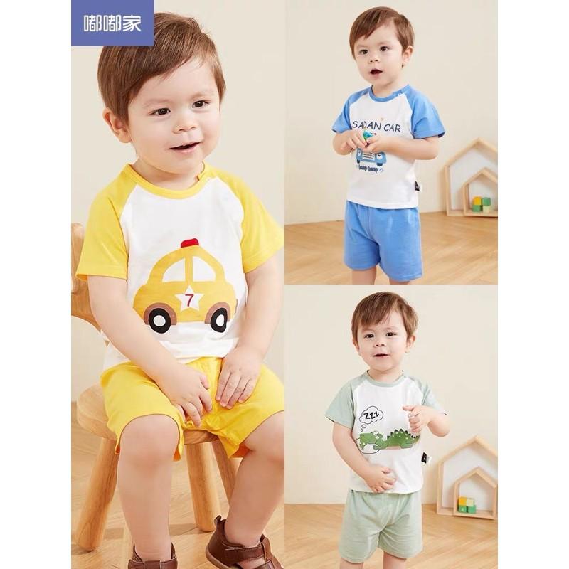 Bộ ngắn tay Minky mom cotton 100% mềm mịn mát cho bé từ 5-19kg