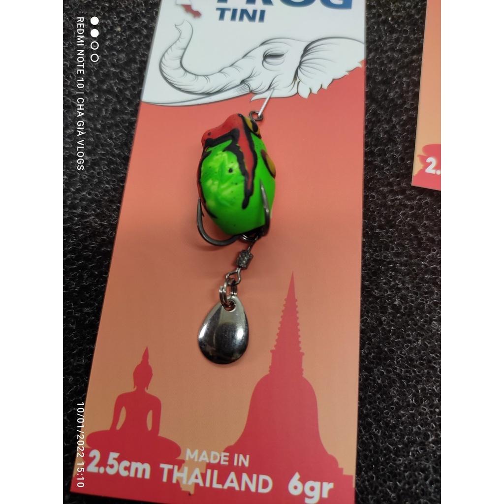 Mồi câu cá lóc Nhai hơi Tini Frog 2.5cm 6gram Thái Lan CHA GIÀ VLOGS / HDtini / HD ti ni chuyên săn lóc trị cá nhát