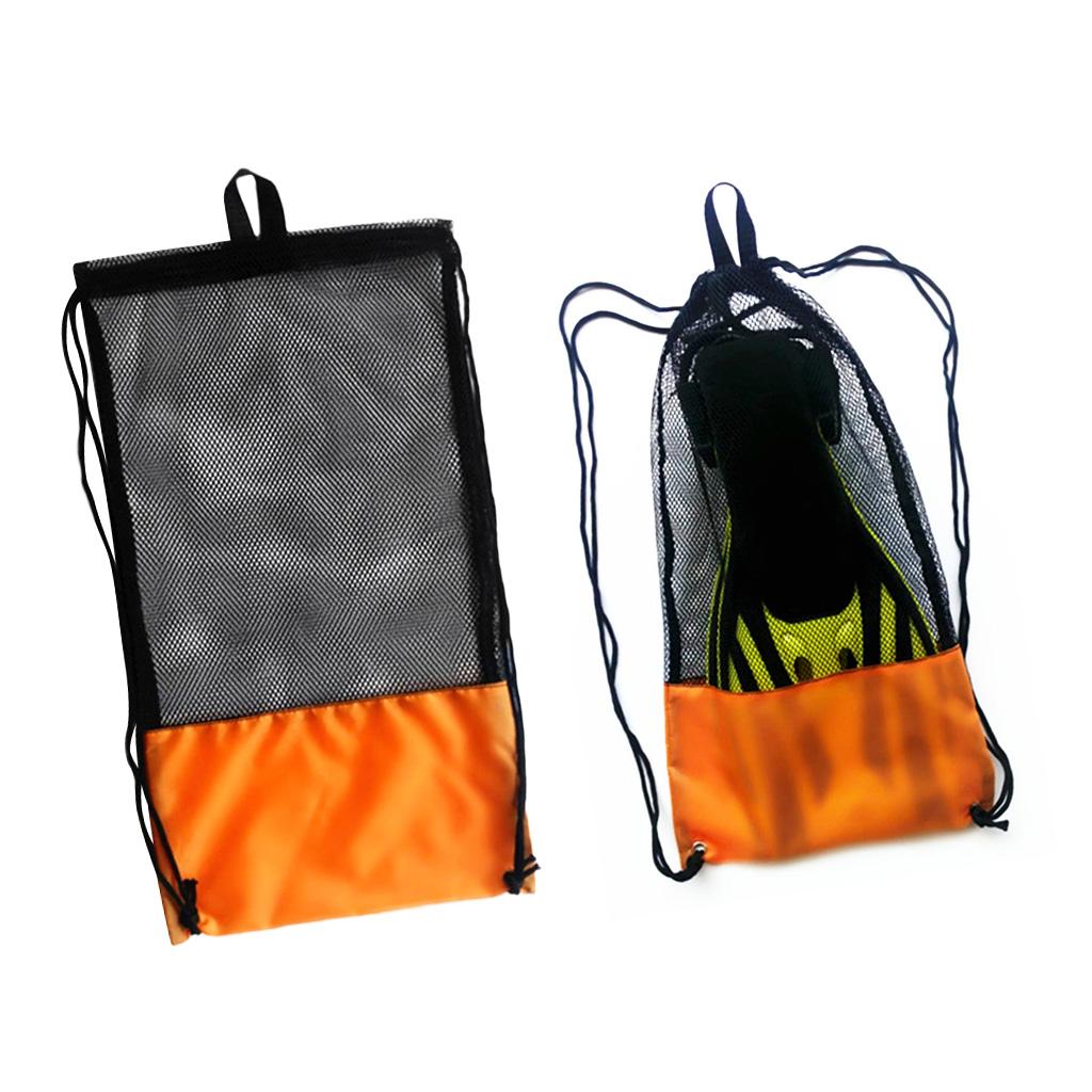 20KG Load Backpack Style Mesh Drawstring Storage Bag for Scuba Gear Dive Fins Snorkel Goggles Mask