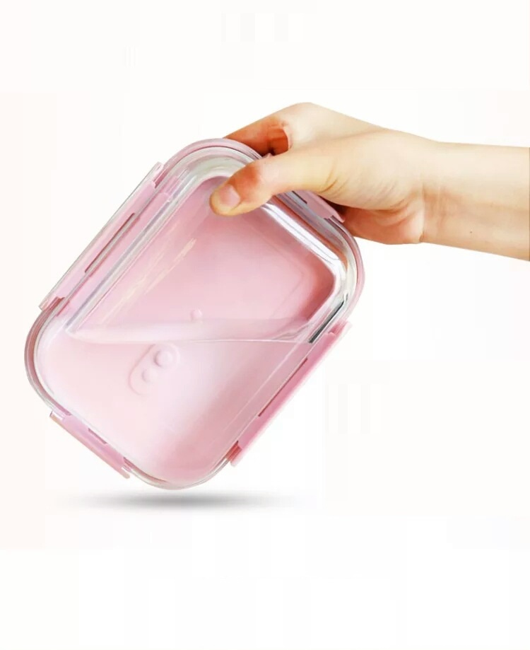 Túi 2 Hộp Đựng Cơm Kèm 1 Hộp Dụng Cụ Đũa Thìa Dĩa