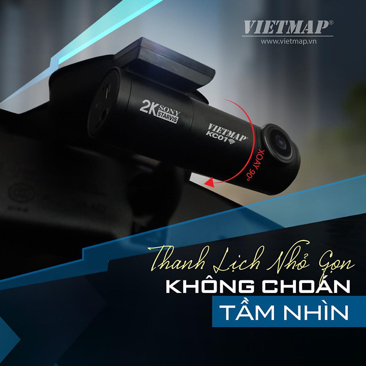 Camera Hành Trình Ô Tô Ghi Hình Trước & Sau Tích Hợp Thẻ Nhớ 32GB VIETMAP KC01 - Hàng Chính Hãng