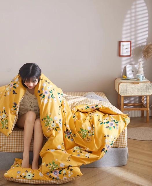 Set Cotton LiVing Hàng Nhập Khẩu Cao Cấp 4 Món Hello Summer