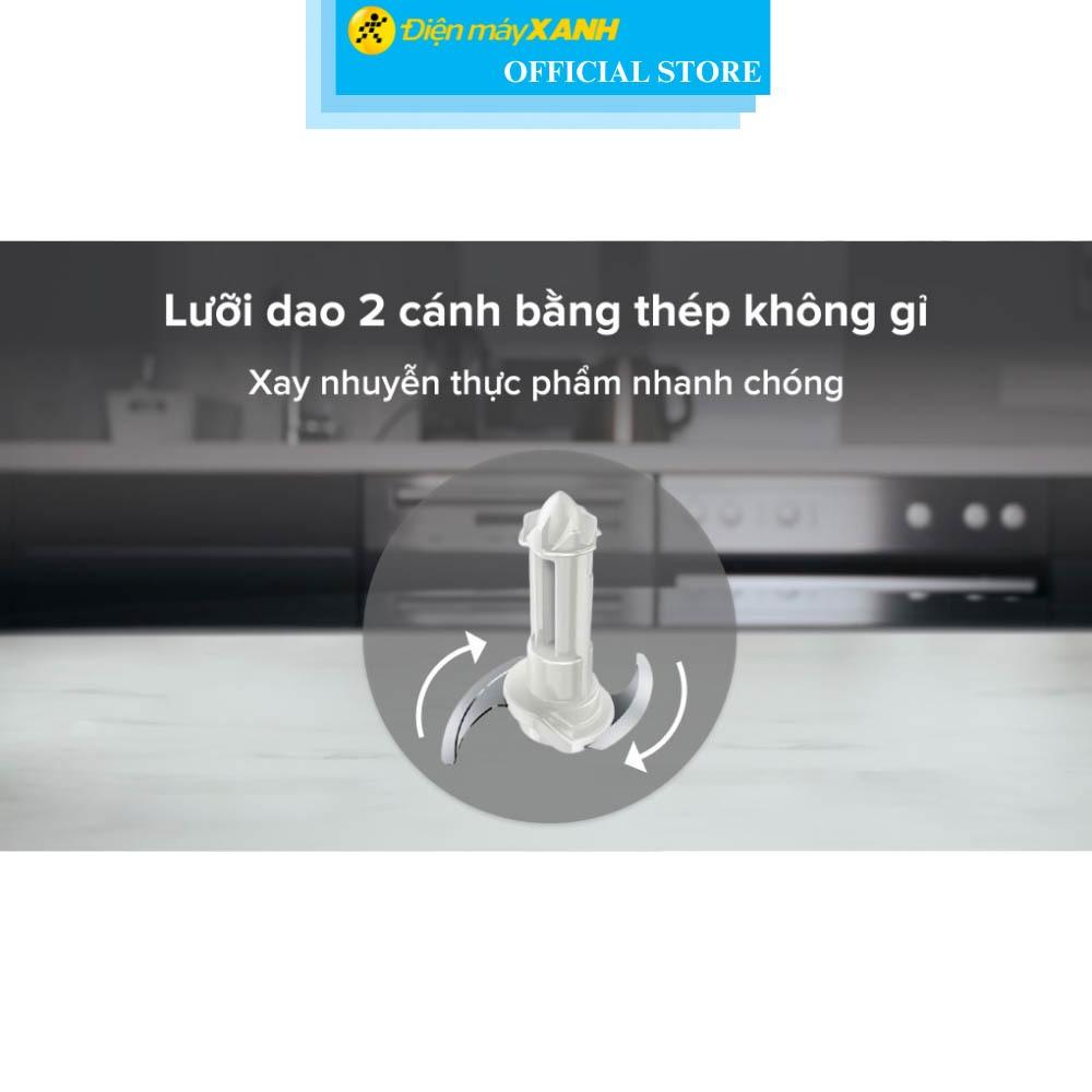 Máy xay thịt mini Philips HR1393 450W 0.5 lít - Hàng Chính Hãng