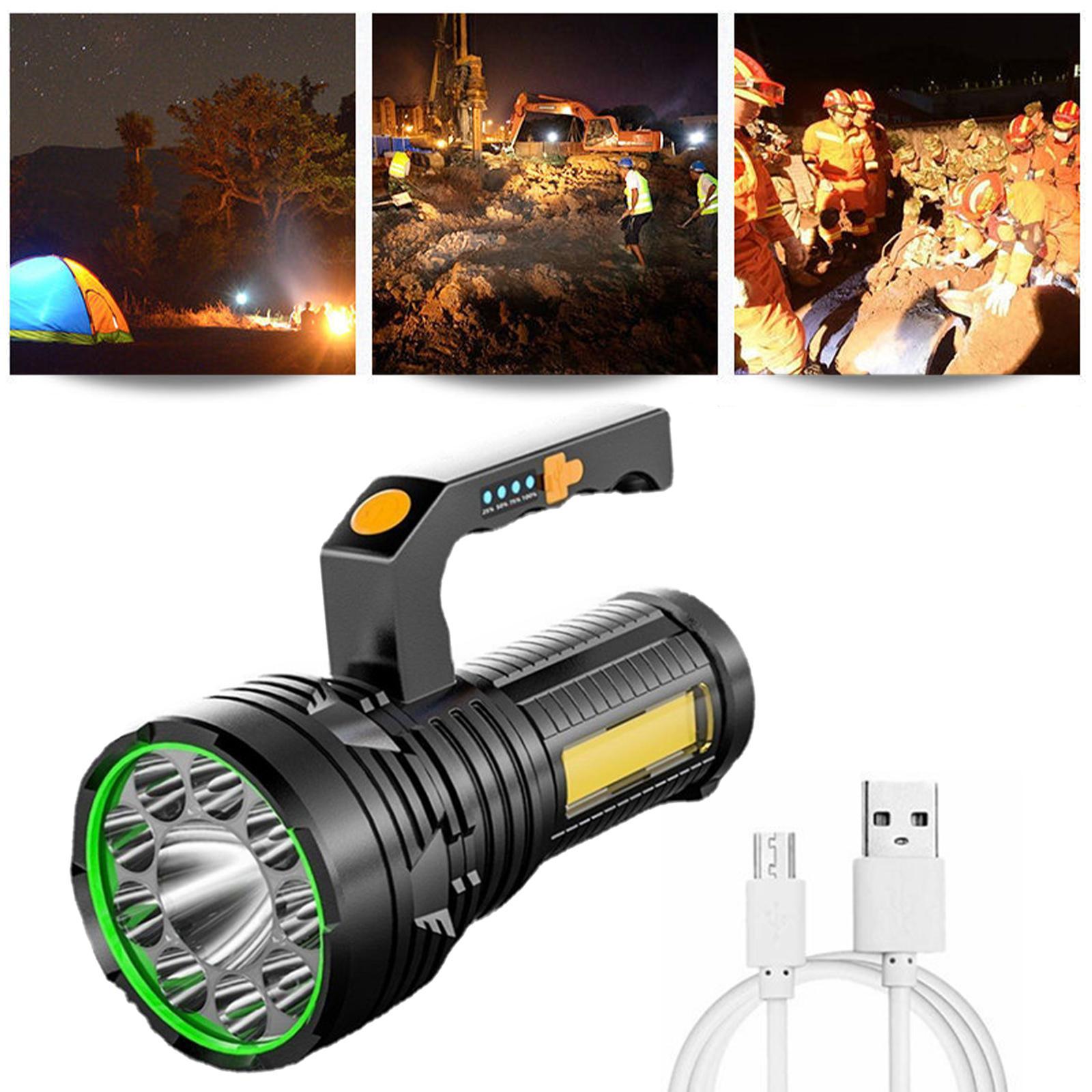 LED Flashlight  Camping  Lamp Searchlight USB Rechargeable