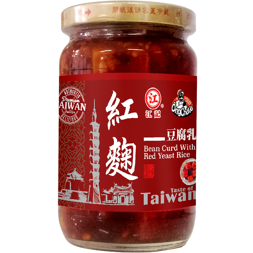 Chao Gạo Men Đỏ Ông Chà Và Hũ 380g - Nhập Khẩu Đài Loan