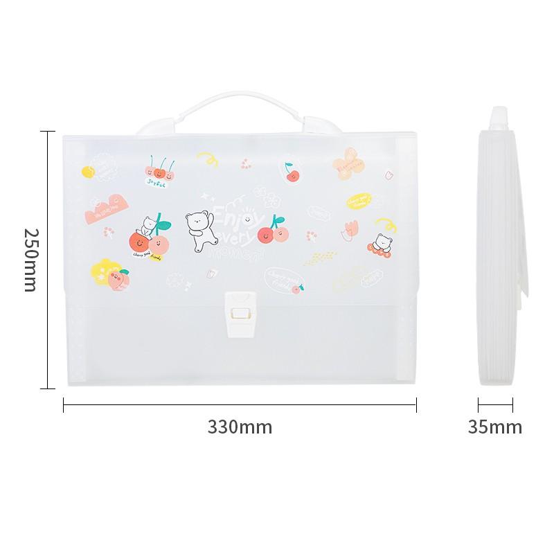 Cặp tài liệu mở rộng 13 ngăn Deli - cặp học sinh - trong suốt - file đựng tài liệu - 1 chiếc - 72563