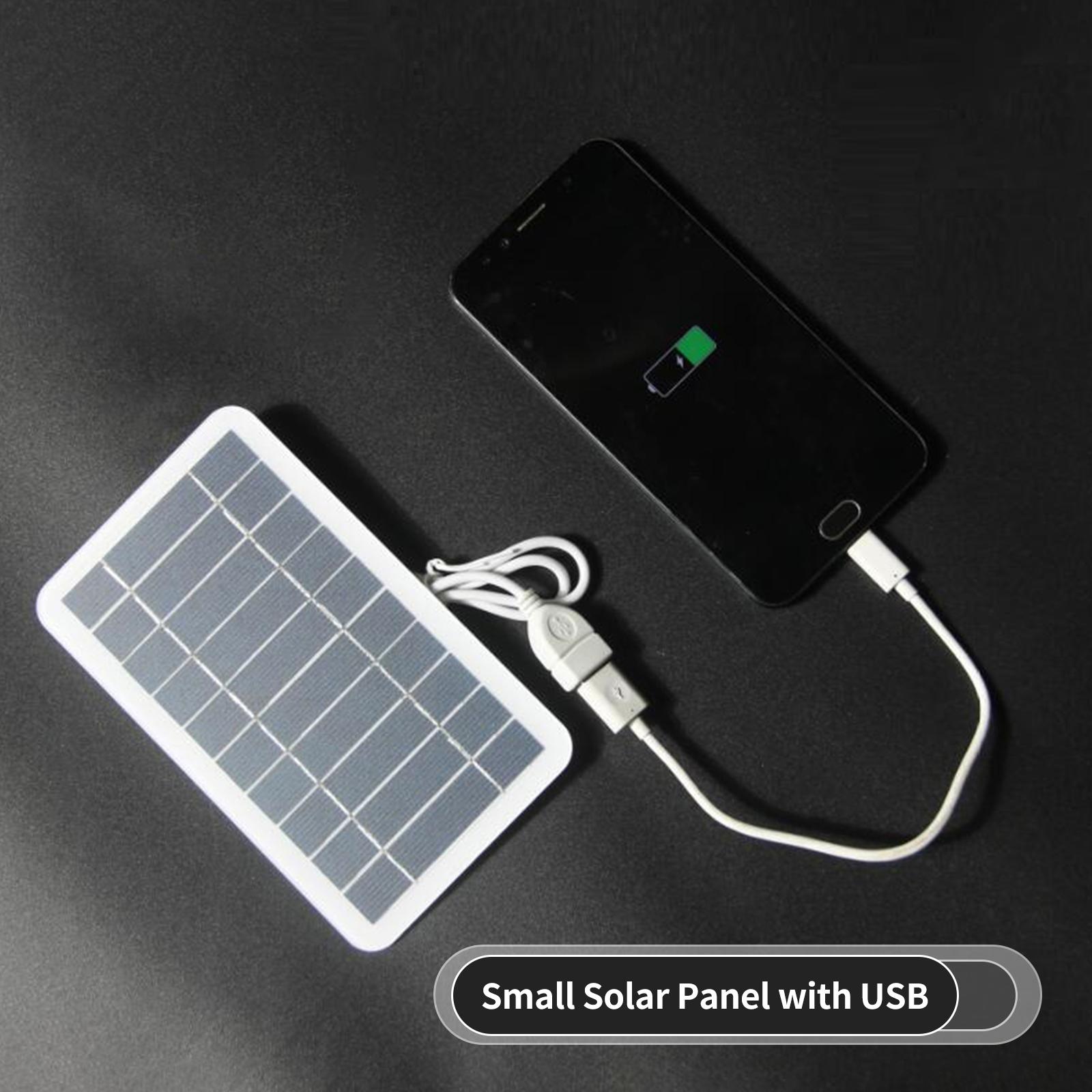 5V Small Solar Panel with USB DIY Monocrystalline Silicon Solar Cell Waterproof Camping Portable Power Solar Panel