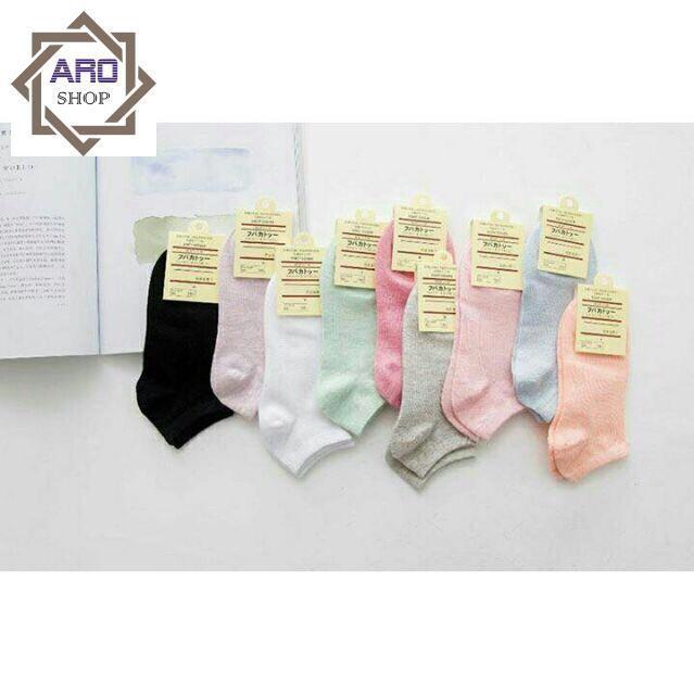 Set 10 đôi tất nữ Đa sắc xuất Nhật cổ ngắn