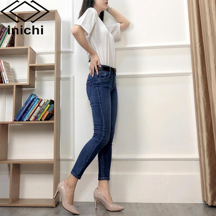 Quần jean nữ INICHI Q706 dáng skinny ôm chất co dãn dài 9 tấc xịn xò tôn dáng