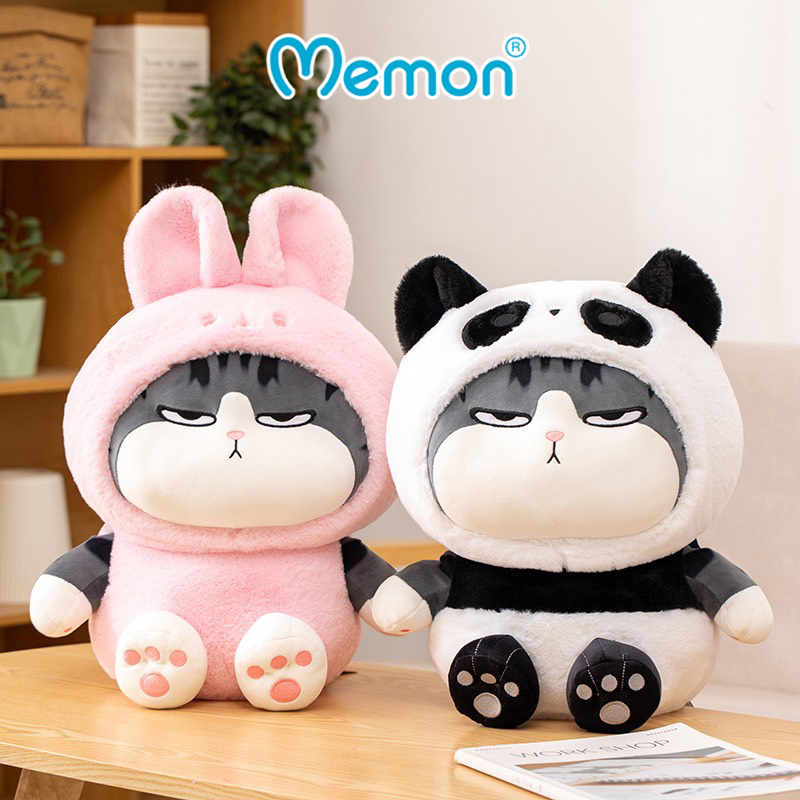 Gấu Bông Mèo Hoàng Thượng Cosplay Thú Cao Cấp Memon, Mèo Bông Cosplay Cute
