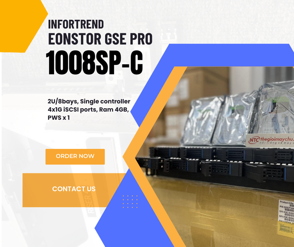Thiết bị lưu trữ Infortrend EonStor GSe Pro 1008SP-C - hàng chính hãng