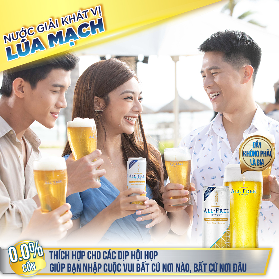 Lốc 6 Lon Nước Giải Khát Vị Lúa Mạch ALL-FREE (330ml/Lon)