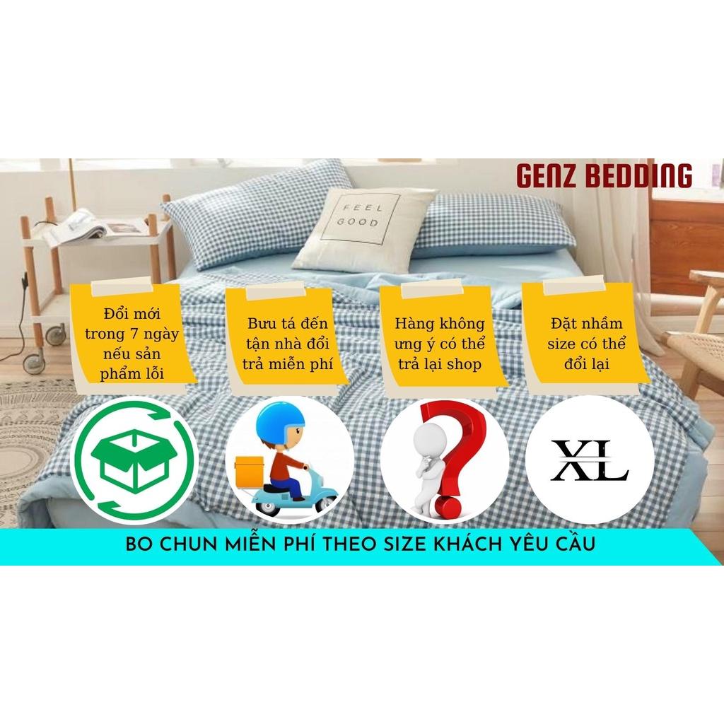 Bộ chăn ga gối Cotton Tici chăn chần hè GenZ Bedding, chăn ga Hàn Quốc, miễn phí bo chun drap ga giường theo yêu cầu