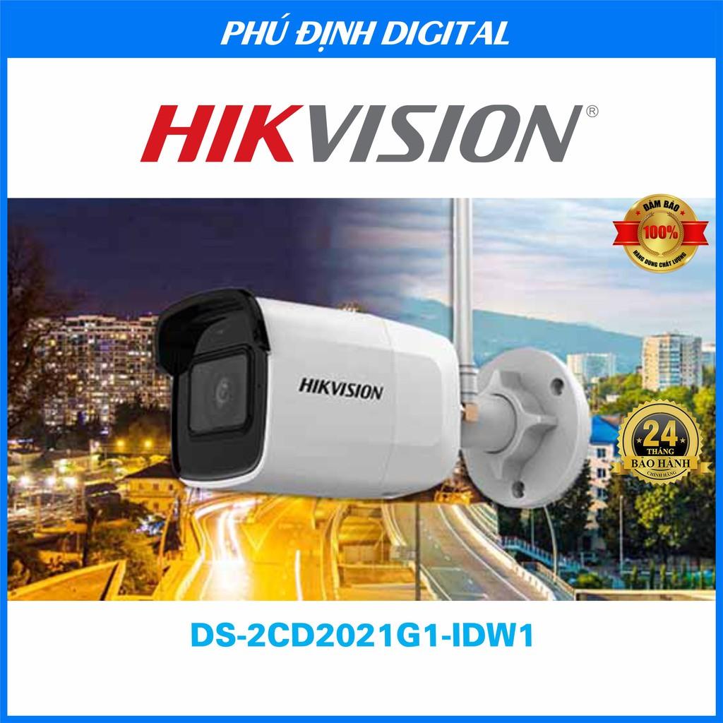 Camera IP thân trụ 2MP Hikvision mã DS-2CD2021G1-IDW1 - Hàng Chính Hãng