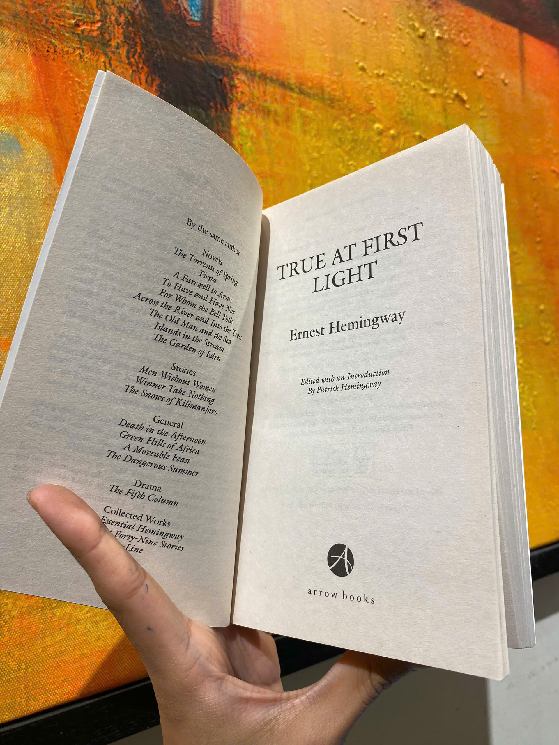 Sách - True at First Light by Ernest Hemingway - Sách Ngoại văn - English Book - Nhập khẩu UK