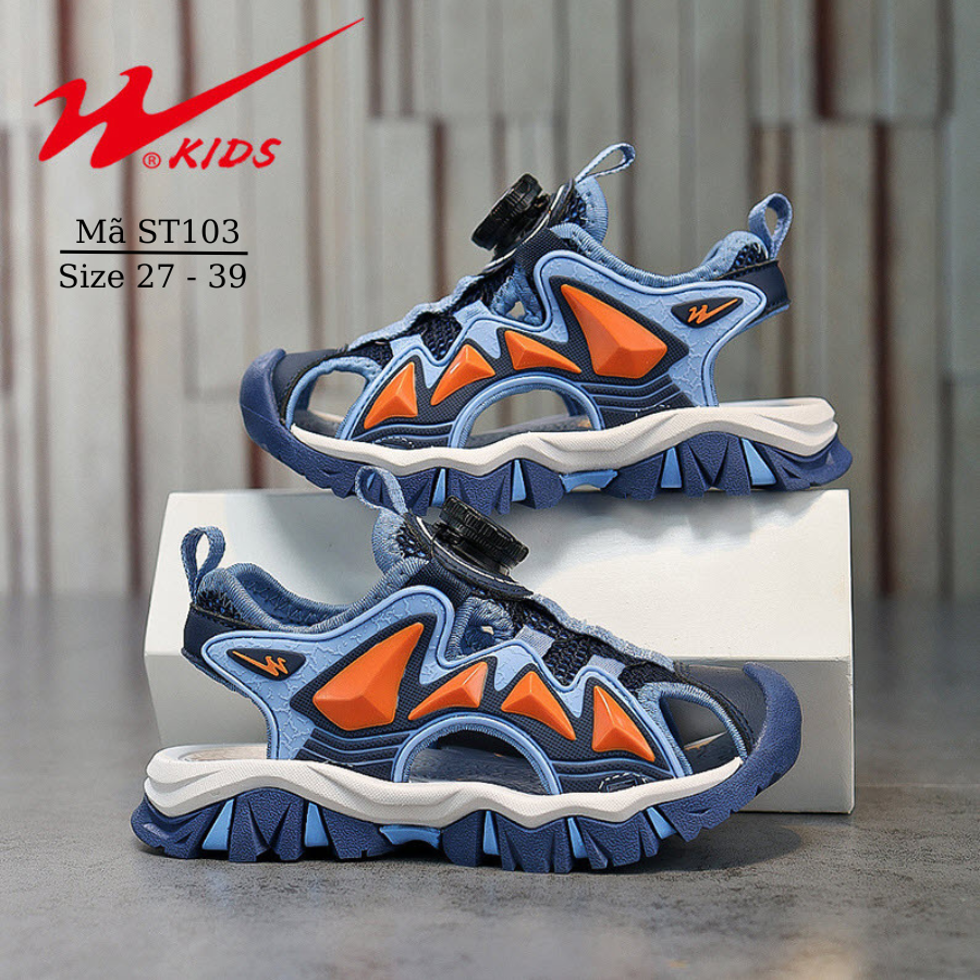 Giày sandal rọ bít mũi cho bé trai 3 - 12 tuổi W.Kids dáng thể thao khỏe khoắn năng động đi học đi biển mùa hè ST103