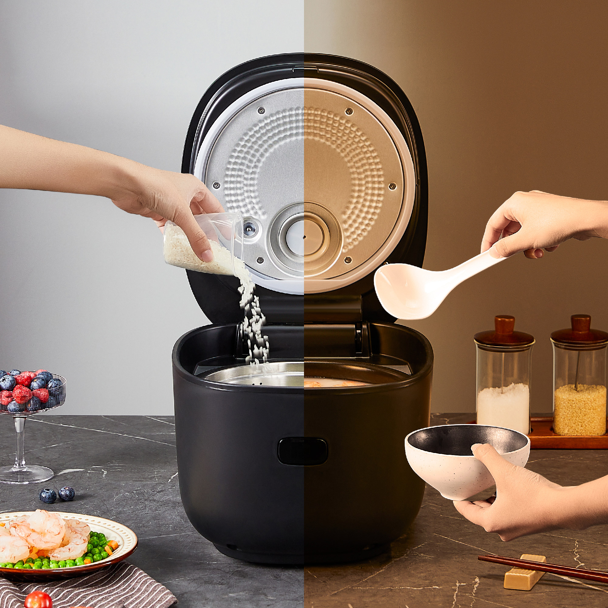 Nồi cơm điện tử cao tần Panasonic SR-HL151KRA 1.5 lít - Giảm 25% lượng đường trong gạo - Hàng chính hãng