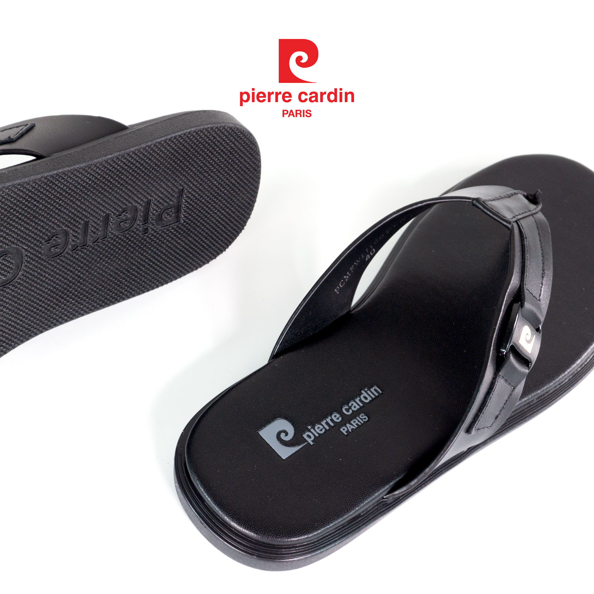 Sandal Quai Kẹp Ngón Nhấn Phụ Kiện Logo Pierre Cardin - 160