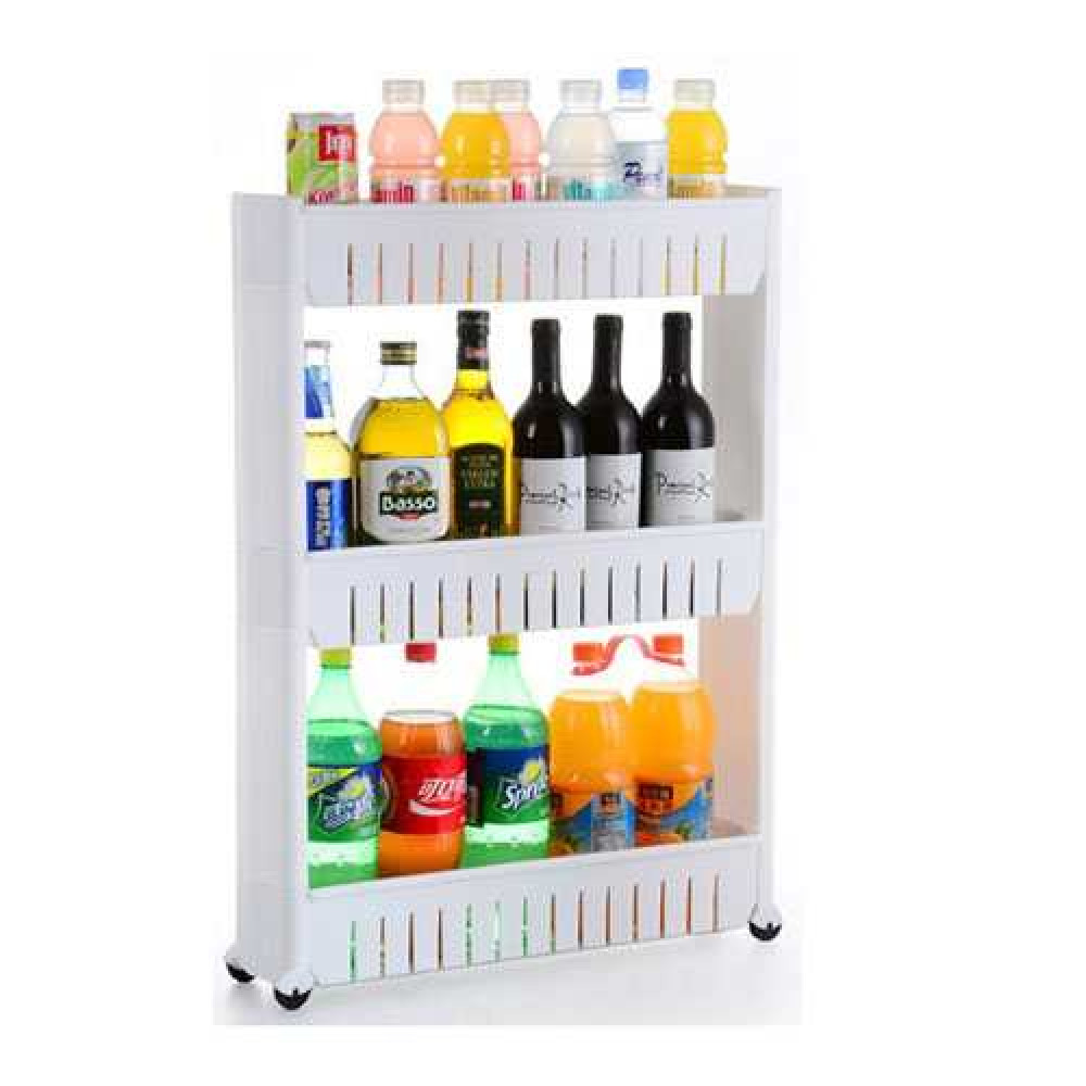 Kệ để và sắp xếp đồ dùng gia đình 3 tầng có bánh xe di động, thiết kế sang trọng, hiện đại tận dụng tối đa các khe hẹp góc phòng, dễ lắp ghép, thiết kế mang tính thẩm mỹ cao