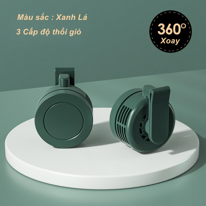 Quạt Làm Mát Mini Dạng Kẹp Clip Fan Xoay 360 Độ , Pin 900mAh Sạc USB - Home Decor Furniture