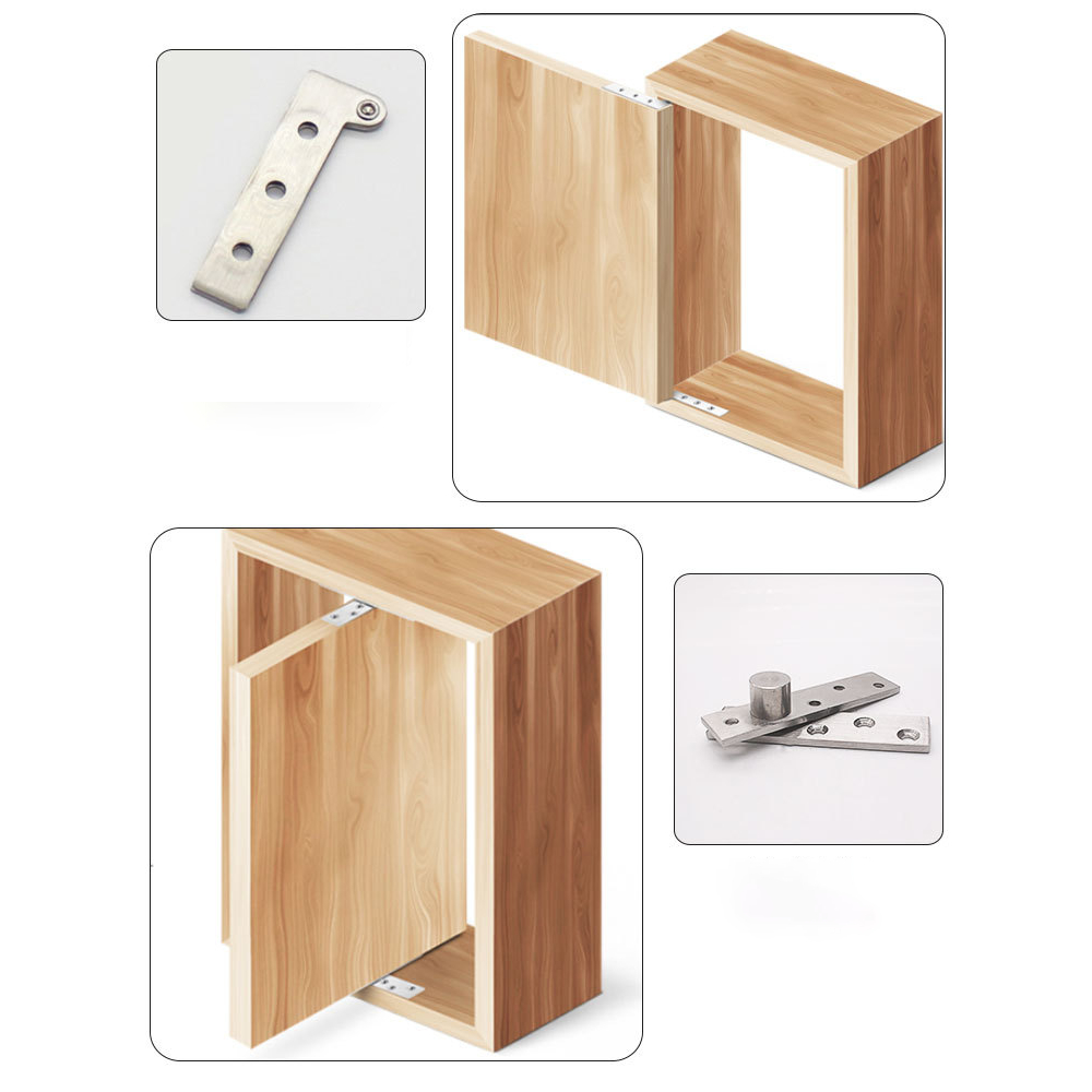 Bản Lề Cối Xoay Bản Lề Trục Xoay 360 Độ KUNBE Inox Dày Dặn Cho Cửa Tủ, Kệ, Nội Thất