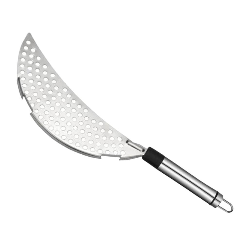 Kitchen Stainless Steel Half-Moon Pan Strainer Pot Drainer Pasta Strainer